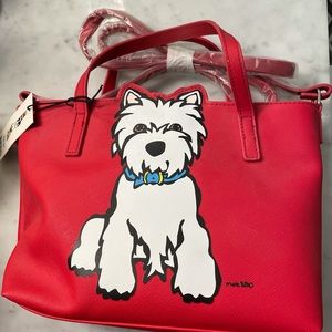 Red Westie purse